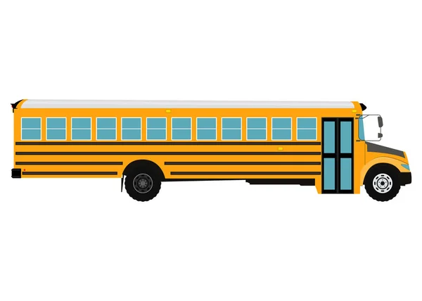 Ilustração do vetor de ônibus escolar. Isolado sobre fundo branco . —  Vetores de Stock