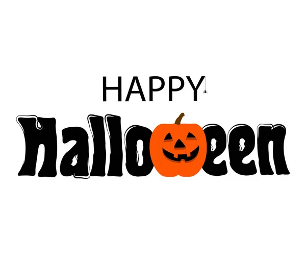 Vektor Happy Halloween textu nápisu. Izolované na bílém pozadí. — Stockový vektor