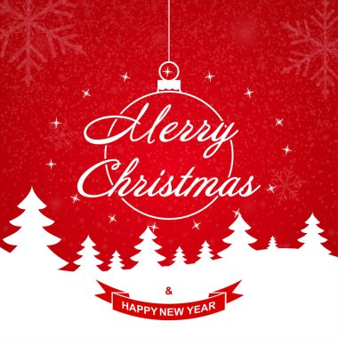 Noel arka plan. Dilek mutlu Noeller ve mutlu yeni yıl Noel tebrik kartı şablonu. Vektör.