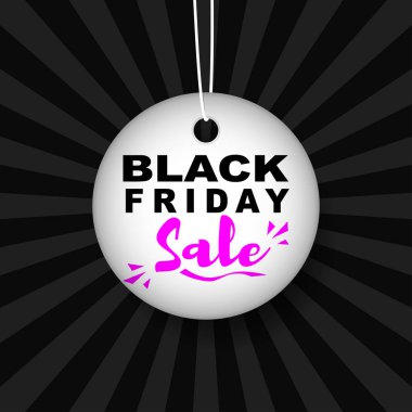 Siyah Cuma satış banner şablon. Arka plan siyah Cuma tasarımı için. Vektör.