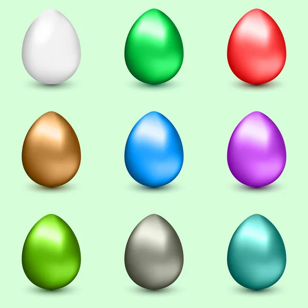 Векторное пасхальное яйцо. Коллекция из девяти пасхальных яиц для Вашего праздника . — стоковый вектор