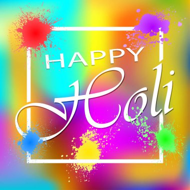 Festival tasarımınız için mutlu Holi vektör arka plan. Mutlu Holi şablonu. EPS 10.