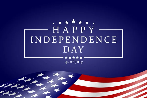 Feliz Día de la Independencia - Cuatro de julio de fondo. Diseño del 4 de julio. Banner del Día de la Independencia de Estados Unidos. Vector . — Vector de stock