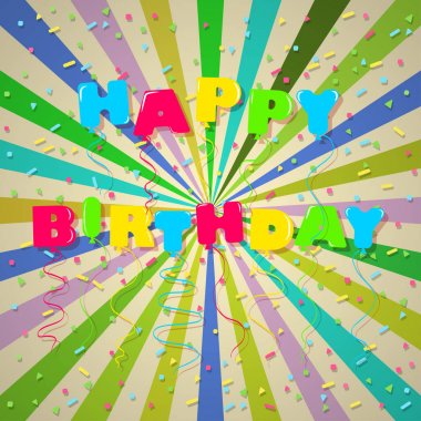 Mutlu yıllar arka plan. Doğum günü tasarımı için şablon. Vektör.