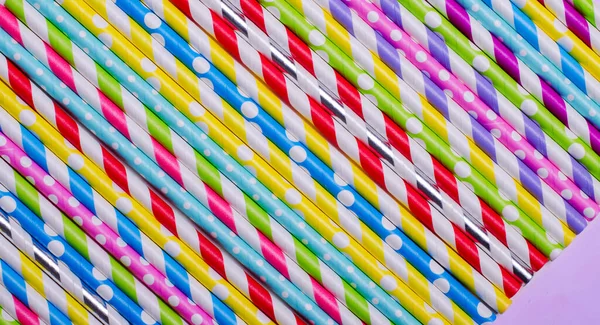 Colorful drink straws for background