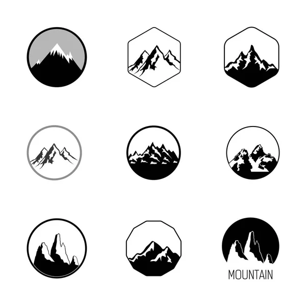 Dağ logo vektör çizim ayarla