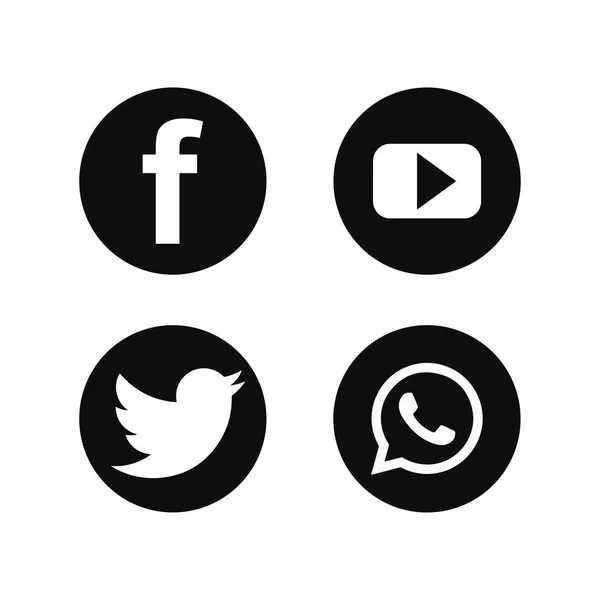 Beyaz arkaplanda sosyal medya simgeleri