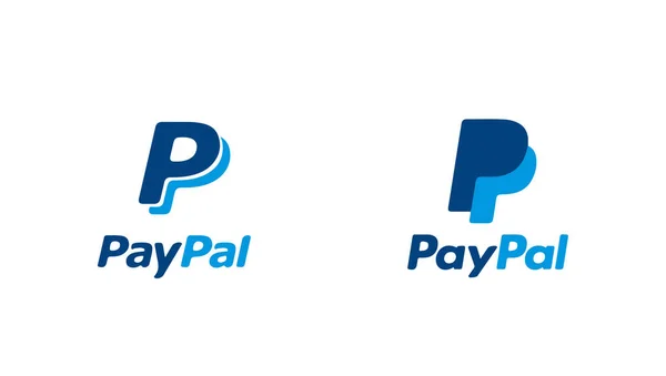 Logo Paypal Stampato Carta Bianca — Vettoriale Stock