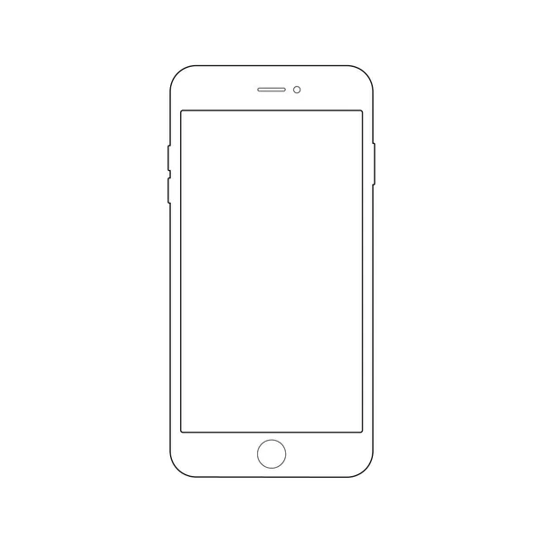 Illustrazione Vettoriale Contorno Iphone — Vettoriale Stock