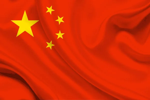 Ilustração Bandeira China Bandeira Chinesa — Fotografia de Stock