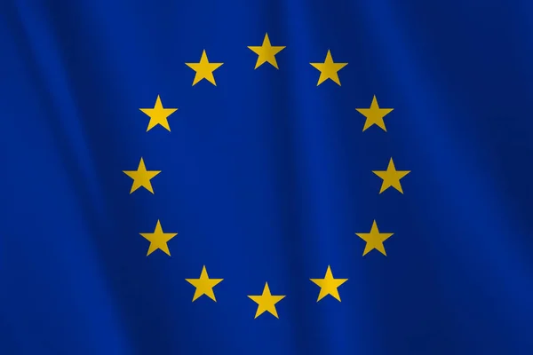 유럽 연합 깃발 그림, 유럽 연합 깃발 — 스톡 사진