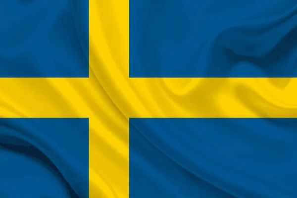 Иллюстрация Флага Швеции Флаг Швеции — стоковое фото