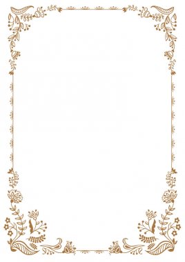 Kaligrafik çerçeve ve sayfa dekorasyonu. Vektör illüstrasyonu