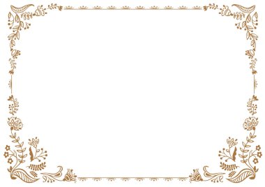 Kaligrafik çerçeve ve sayfa dekorasyonu. Vektör illüstrasyonu