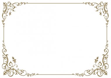 Kaligrafik çerçeve ve sayfa dekorasyonu. Vektör illüstrasyonu