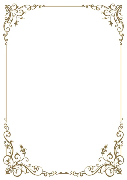 Calligraphic frame and page decoration. Vector illustration — Stock Vector
