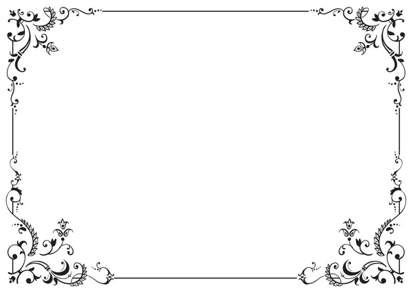Kalligrafisch frame en pagina decoratie. Vectorillustratie — Stockvector