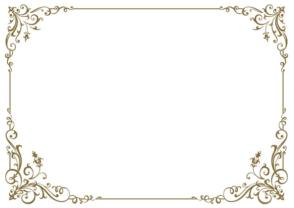 Kalligrafisch frame en pagina decoratie. Vectorillustratie — Stockvector