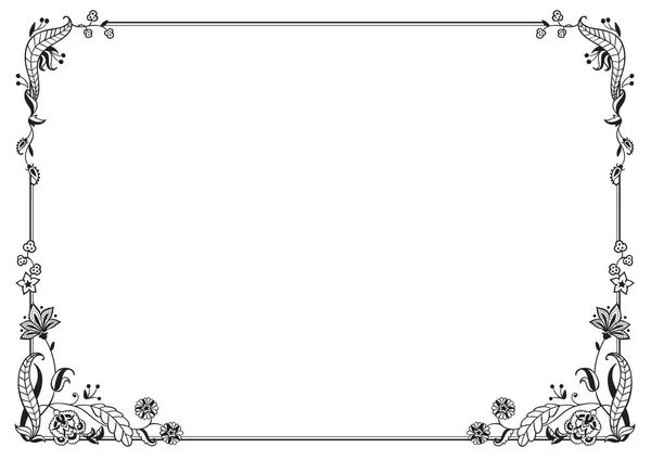 Kalligrafisch frame en pagina decoratie. Vectorillustratie — Stockvector