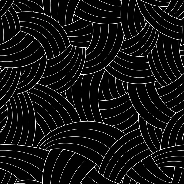 Vector abstract seamless pattern. Black and white background. — Stock Vector