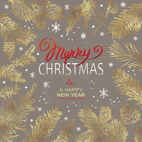 Poster di Natale - Illustrazione. Illustrazione vettoriale dello sfondo natalizio — Vettoriale Stock