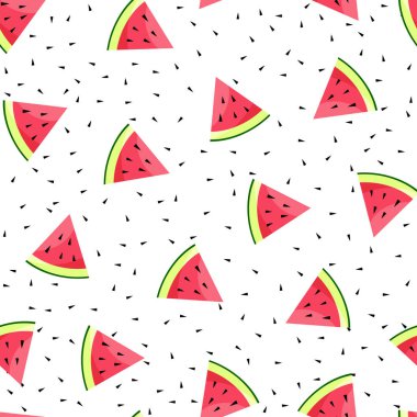 Karpuz deseni. Kusursuz vektör arkaplanı.
