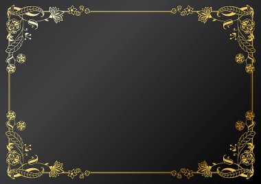 Kaligrafik çerçeve ve sayfa dekorasyonu. Vektör illüstrasyonu