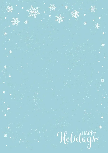 Winter holidays or Christmas background with snowflakes. Winter card design. — Stock Vector