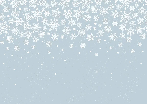 Winter holidays or Christmas horizontal seamless patten with snowflakes. — Stock Vector