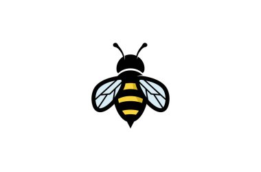 Yaratıcı geometrik arı Logo simge vektör tasarlamak
