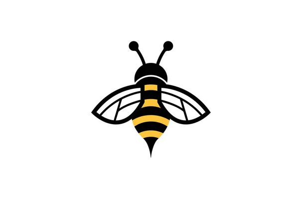 Creative Geometric Bee Logo Symbol Vector Design Illustration — Stock Vector