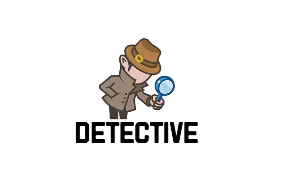 Detektív Sheriff Logo Szimbólum Vector Design Illusztráció — Stock Vector