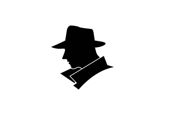 Detektiv Logo Design Illustration — Stockvektor