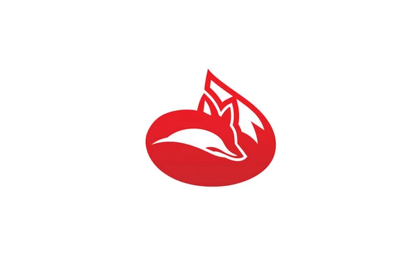 Kreativer Fuchs Logo Symbol Design Illustration — Stockvektor