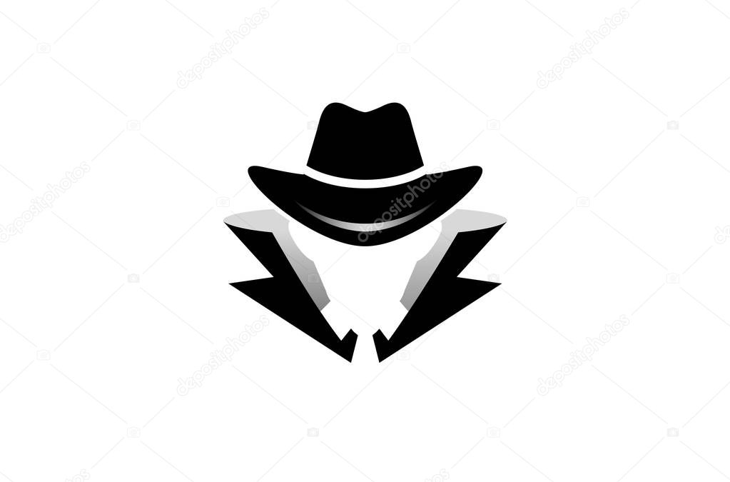 Detective Logo Design Illustration