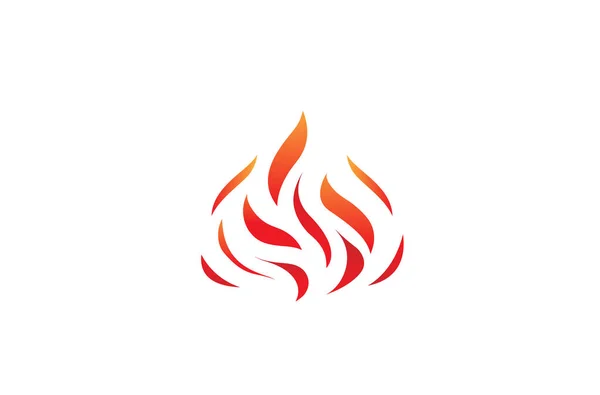 Flaming Fire Logo Design Illustration — Stock Vector