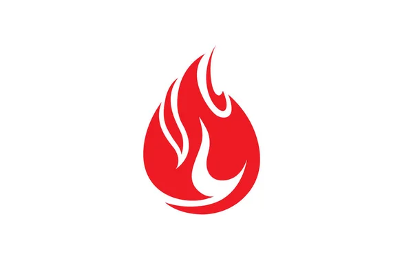 Flammande Eld Logotyp Design Illustration — Stock vektor