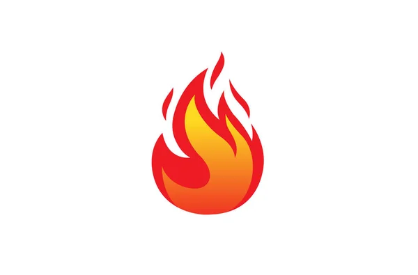 Ilustración Diseño Logotipo Fuego Llameante — Archivo Imágenes Vectoriales