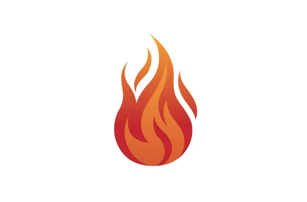 燃えるような火のロゴ デザイン イラスト — ストックベクタ