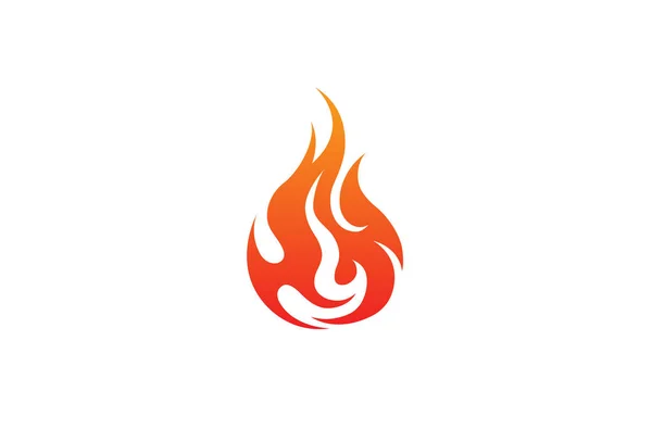 Flaming Fire Logo Design Illustration — Stock Vector