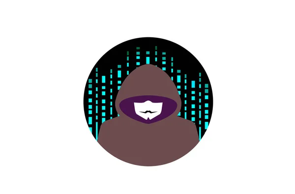 Hacker Logo Design Illustration — Stockvektor