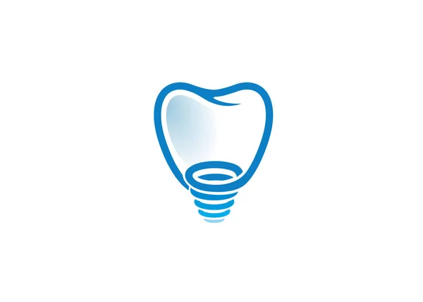 Logotipo Criativo Parafuso Dente Ilustração Projeto Vetor —  Vetores de Stock
