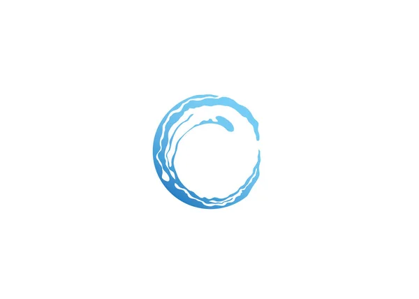 Creative Blå Cirkel Logo Typ Vektor Design Illustration — Stock vektor