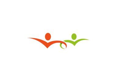 Yaratıcı Soyut Vücut Logo Vektör Tasarım İllüstrasyon