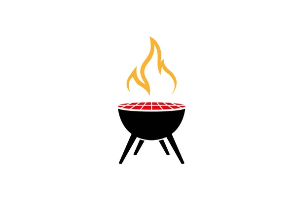 创意烧烤标志矢量设计插图 — 图库矢量图片