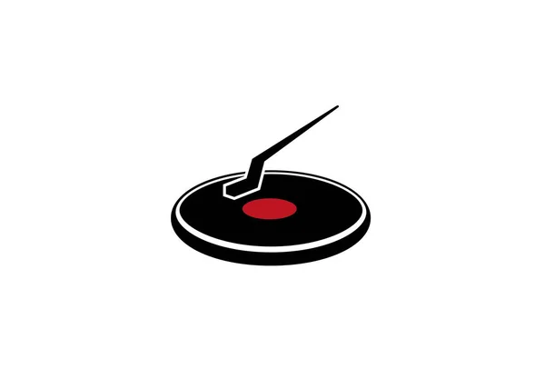 Creative Vinyl Logo Design Szimbólum Vector Illusztráció — Stock Vector