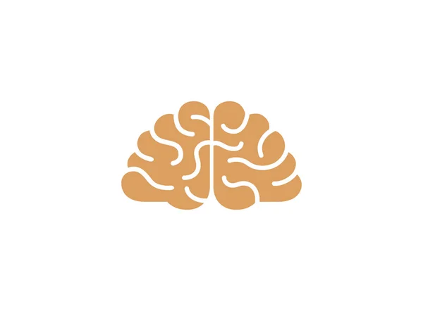 Yaratıcı Soyut Beyin Logosu Vektör Tasarım Illustration — Stok Vektör