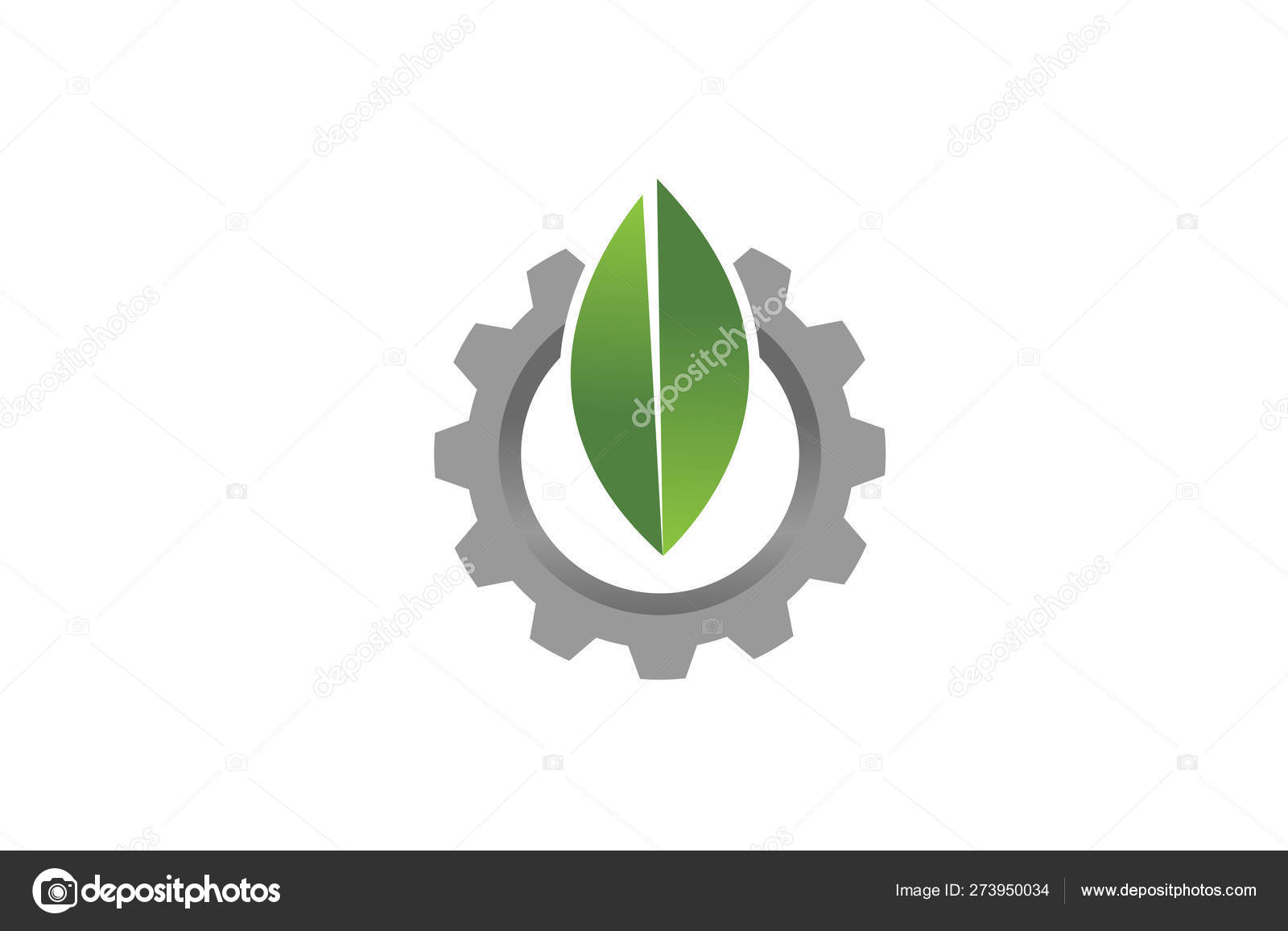 Creative Gear Leaf Agricultural Technology Logo Design