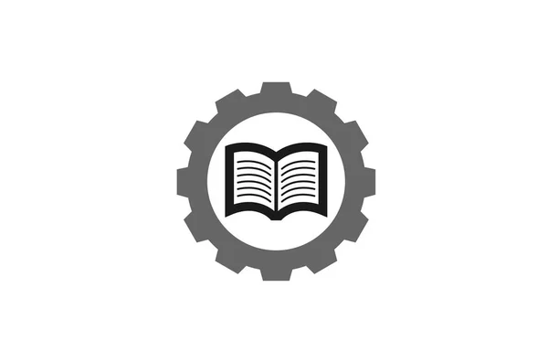 Kreative Ausrüstung Buch Logo Design Illustration — Stockvektor