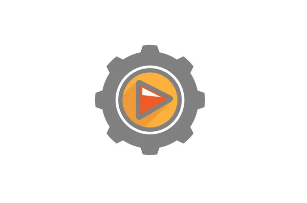 Creative Gear Play Дизайн Логотипу Ілюстрація — стоковий вектор